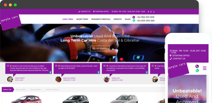 Purple Car Mobile Desktop & Mobile Version