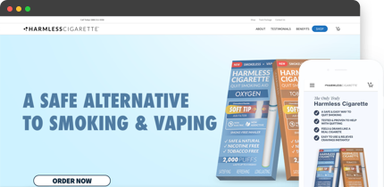 Harmless Cigarette Desktop & Mobile Version
